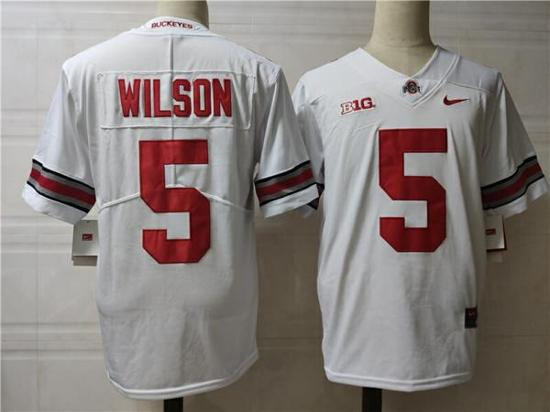 Women's Nike Ohio State Buckeyes #5 Wilson College Football Jersey White