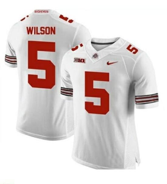 Women's Nike Ohio State Buckeyes #5 Garrett Wilson NCAA Football Jersey White