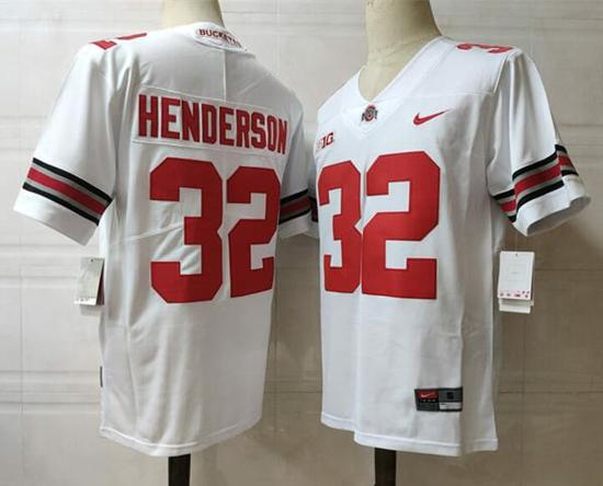 Women's Nike Ohio State Buckeyes #32 Henderson Jersey NCAA Football White