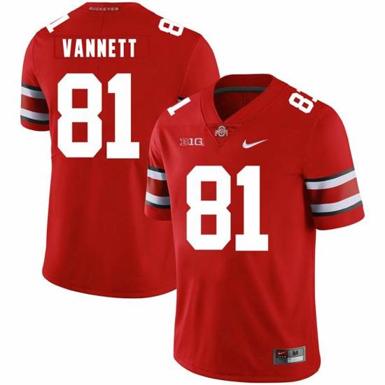 Women's Nike Ohio State Buckeyes #81 Nick Vannett Football Jersey Red