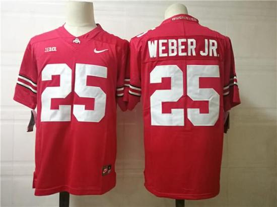 Women's Nike Ohio State Buckeyes #25 Weber Jr College Football Jersey Red