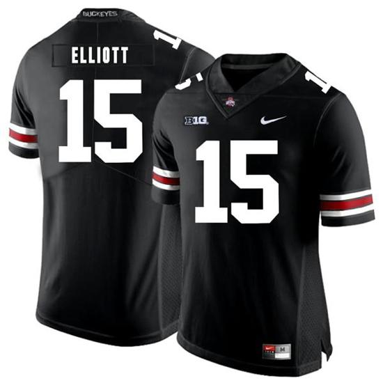 Women's Nike Ohio State Buckeyes #15 Ezekiel Elliott Football Jersey Black