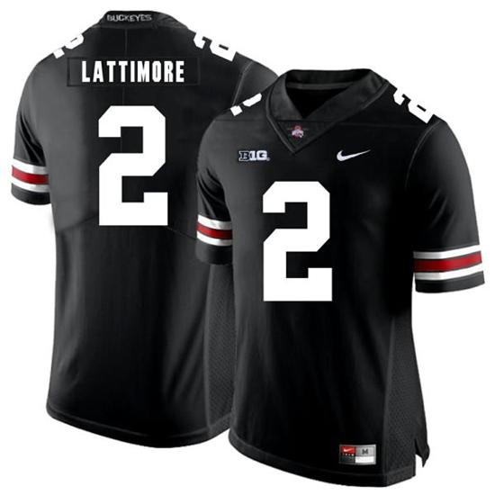 Women's Nike Ohio State Buckeyes #2 Marshon Lattimore Football Jersey Black