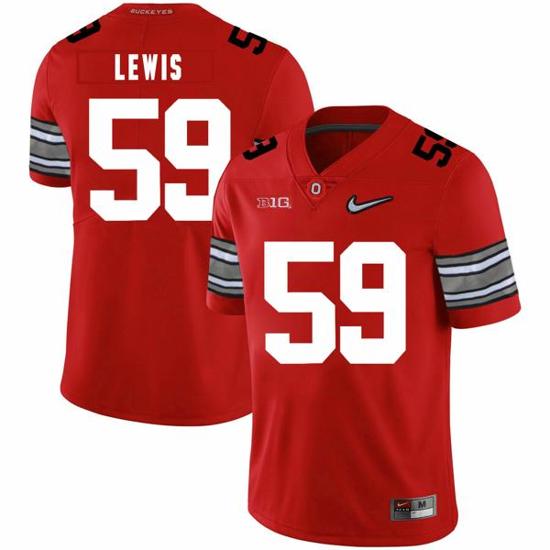 Women's Nike Ohio State Buckeyes #59 Tyquan Lewis Football Jersey Diamond Red