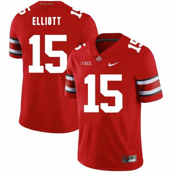 Women's Nike Ohio State Buckeyes #15 Ezekiel Elliott Football Jersey Red