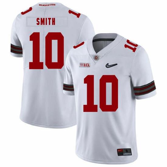 Women's Nike Ohio State Buckeyes #10 Troy Smith Football Jersey Diamond White