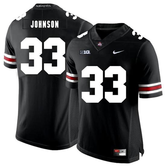 Women's Nike Ohio State Buckeyes #33 Pete Johnson Football Jersey Black