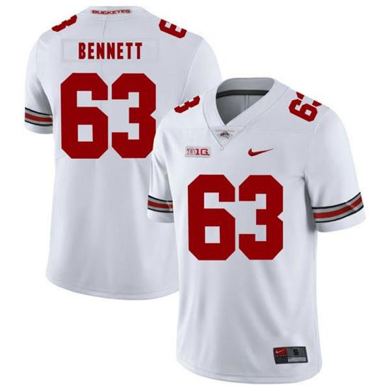 Women's Nike Ohio State Buckeyes #63 Michael Bennett IV Football Jersey White