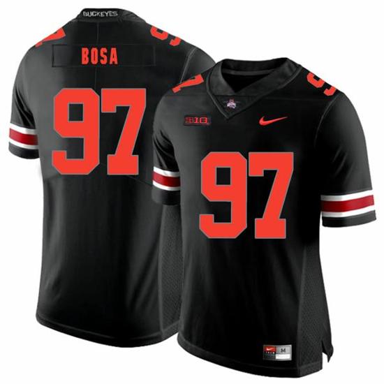 Women's Nike Ohio State Buckeyes #97 Joey Bosa Football Jersey Black Shadow