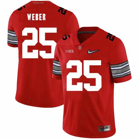 Women's Nike Ohio State Buckeyes #25 Mike Weber Football Jersey Diamond Red