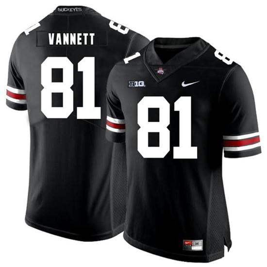 Women's Nike Ohio State Buckeyes #81 Nick Vannett Football Jersey Black