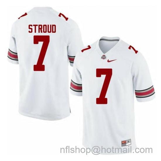 Women's Nike CJ Stroud Jersey Ohio State Buckeyes #7 Limited White Football