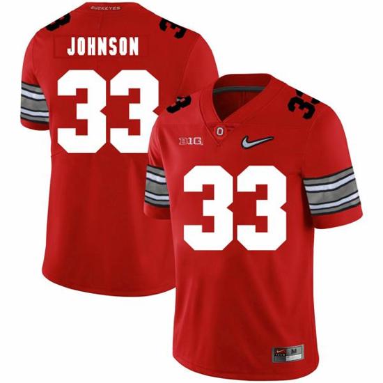 Women's Nike Ohio State Buckeyes #33 Pete Johnson Football Jersey Diamond Red