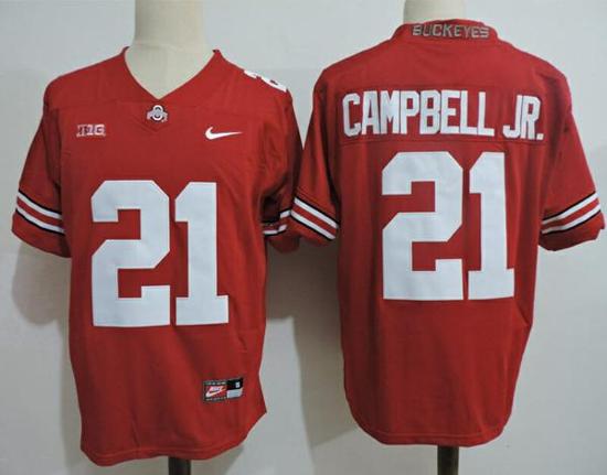 Women's Nike Ohio State Buckeyes #21 Campbell Jr College Football Jersey Red