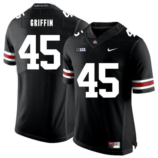 Women's Nike Ohio State Buckeyes #45 Archie Griffin Football Jersey Black