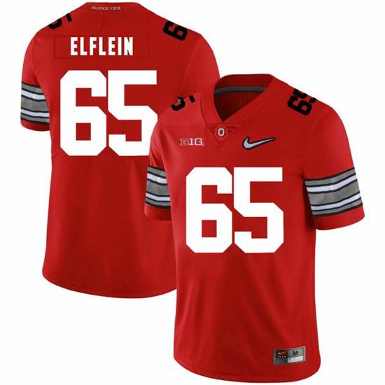 Women's Nike Ohio State Buckeyes #65 Pat Elflein Football Jersey Diamond Red