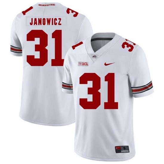 Women's Nike Ohio State Buckeyes #31 Vic Janowicz Football Jersey White