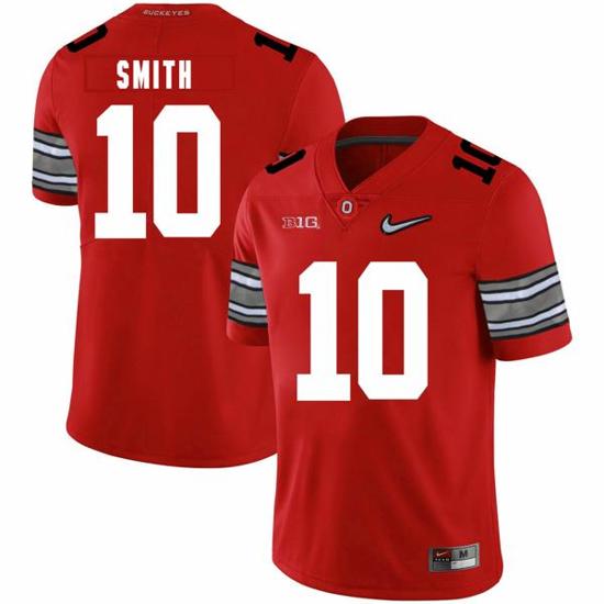 Women's Nike Ohio State Buckeyes #10 Troy Smith Football Jersey Diamond Red