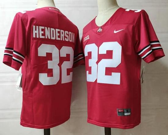 Women's Nike Henderson Jersey Ohio State Buckeyes #32 NCAA Football Red