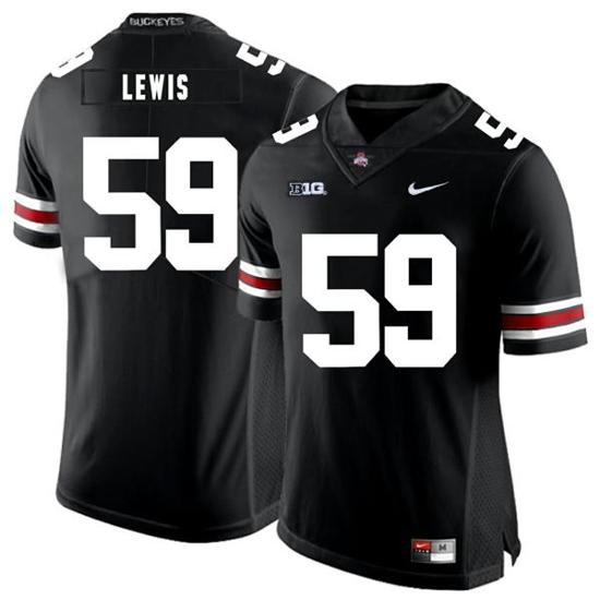 Women's Nike Ohio State Buckeyes #59 Tyquan Lewis Football Jersey Black