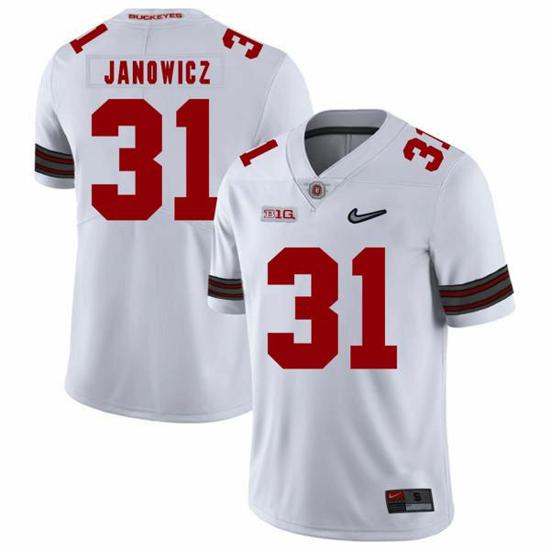 Women's Nike Ohio State Buckeyes #31 Vic Janowicz Football Jersey Diamond White