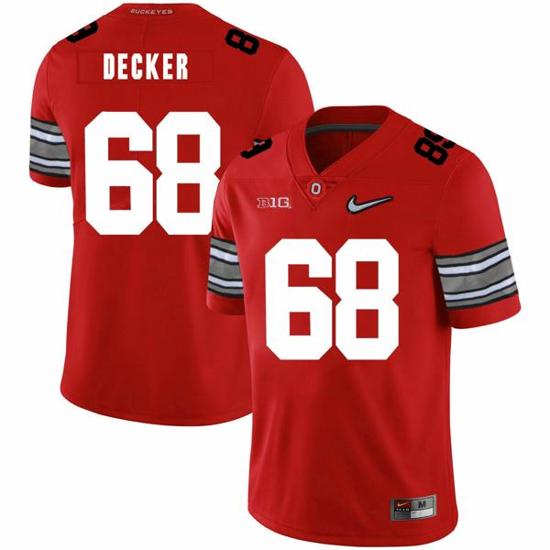 Women's Nike Ohio State Buckeyes #68 Taylor Decker Football Jersey Diamond Red