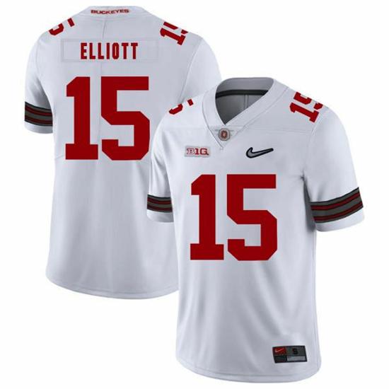 Women's Nike Ohio State Buckeyes #15 Ezekiel Elliott Football Jersey Diamond White