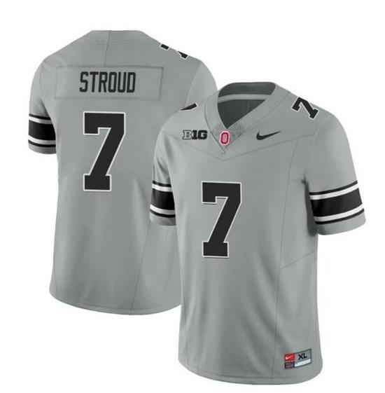 Women's Nike Ohio State Buckeyes CJ Stroud Jersey #7 College Football Stitched Black Gray