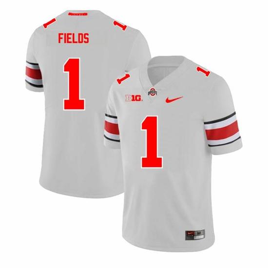 Women's Nike Ohio State Buckeyes Justin Fields Jersey #1 College Football Game Gray