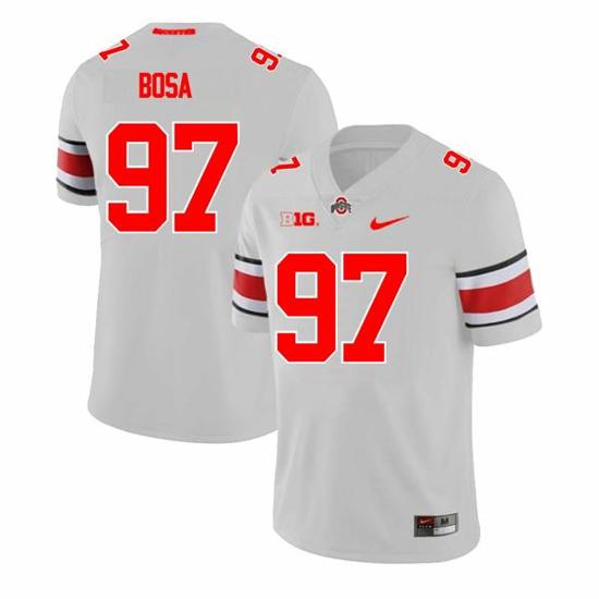 Women's Nike Ohio State Buckeyes Nick Bosa Jersey #97 College Football Game Gray