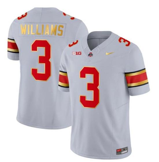 Women's Nike Ohio State Buckeyes Miyan Williams Jersey #3 College Football Stitched Gold Trim