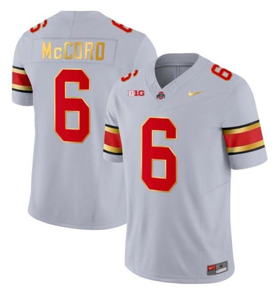 Women's Nike Ohio State Buckeyes Kyle McCord Jersey #6 College Football Stitched Gold Trim