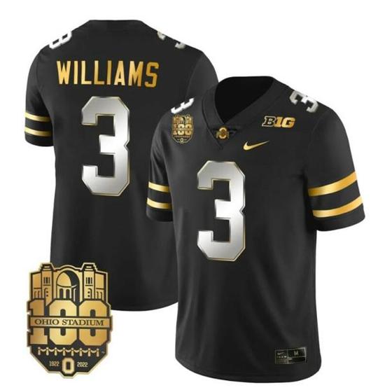 Women's Nike Ohio State Buckeyes Miyan Williams Jersey #3 College Football Stitched Black Limited