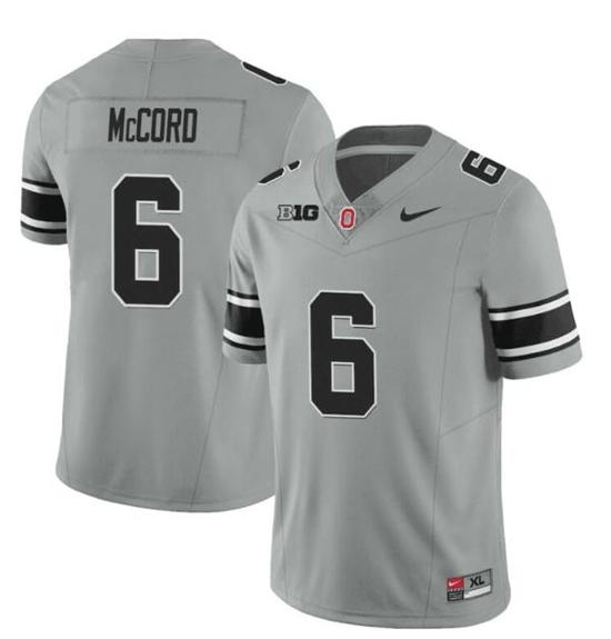 Women's Nike Ohio State Buckeyes Kyle Mccord Jersey #6 College Football Stitched Black Gray