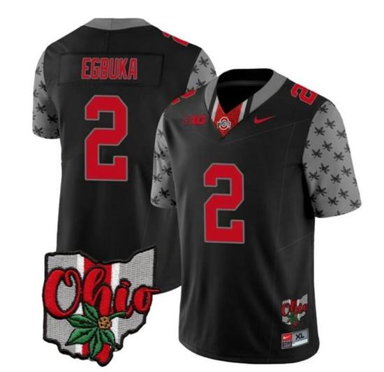 Women's Nike Ohio State Buckeyes Emeka Egbuka Jersey #2 College Football Stitched Alternate 2023 Black