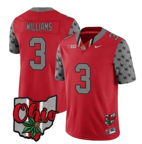 Women's Nike Ohio State Buckeyes Miyan Williams Jersey #3 College Football Stitched Alternate 2023 Red