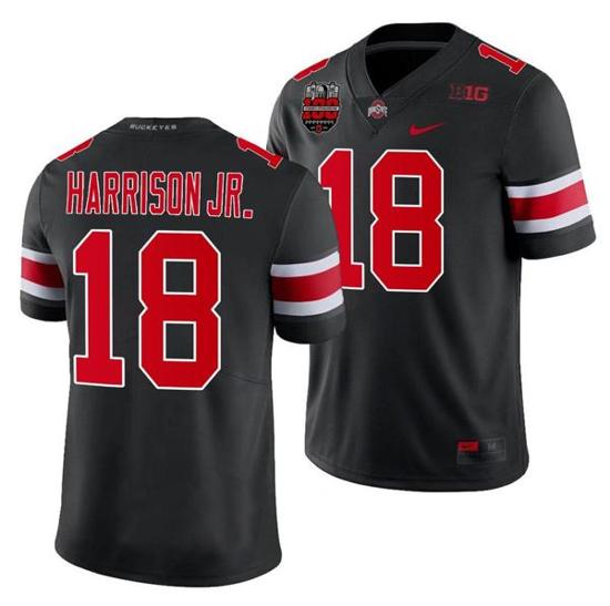 Women's Nike Marvin Harrison Jr Jersey #18 Ohio State Buckeyes Ohio Stadium Patch College Football Black