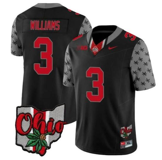 Women's Nike Ohio State Buckeyes Miyan Williams Jersey #3 College Football Stitched Alternate 2023 Black