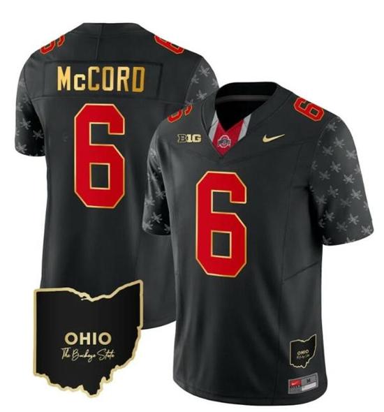 Women's Nike Ohio State Buckeyes Kyle Mccord Jersey #6 College Football Stitched Alternate Black Gold Trim