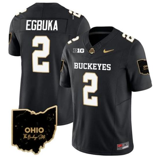 Women's Nike Emeka Egbuka Jersey #2 Ohio State Buckeyes College Football Stitched Special Vapor Limited Black