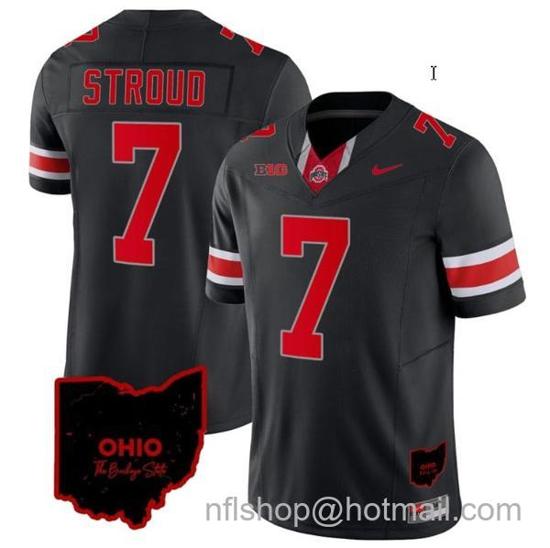 Women's Nike CJ Stroud Jersey #7 Ohio State Buckeyes College Football Stitched Vapor Limited Ohio Patch Black