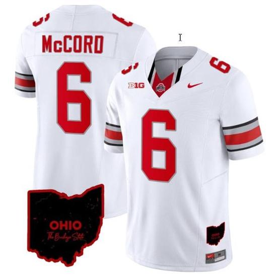 Women's Nike Kyle Mccord Jersey #6 Ohio State Buckeyes College Football Stitched Vapor Limited Ohio Patch White