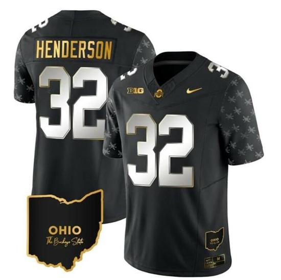 Women's Nike Ohio State Buckeyes Treveyon Henderson Jersey #32 College Football Stitched Alternate Black Limited