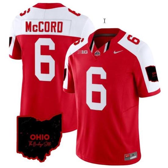 Women's Nike Kyle Mccord Jersey #6 Ohio State Buckeyes College Football Stitched Vapor Limited Ohio Patch Red Alternate