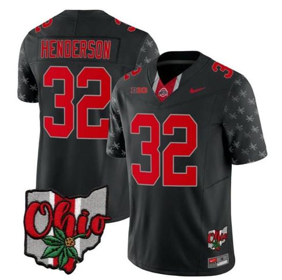 Women's Nike Ohio State Buckeyes Treveyon Henderson Jersey #32 College Football Stitched Alternate 2023 Black Limited