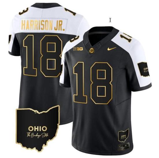 Women's Nike Marvin Harrison Jr Jersey #18 Ohio State Buckeyes College Football Stitched Special Vapor Limited Ohio Patch Alternate