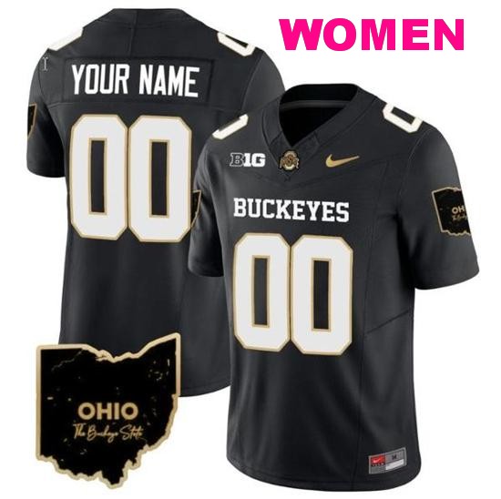 Women's Nike Custom Ohio State Buckeyes Jersey Name and Number Special Vapor Limited College Football Stitched Ohio Patch Black