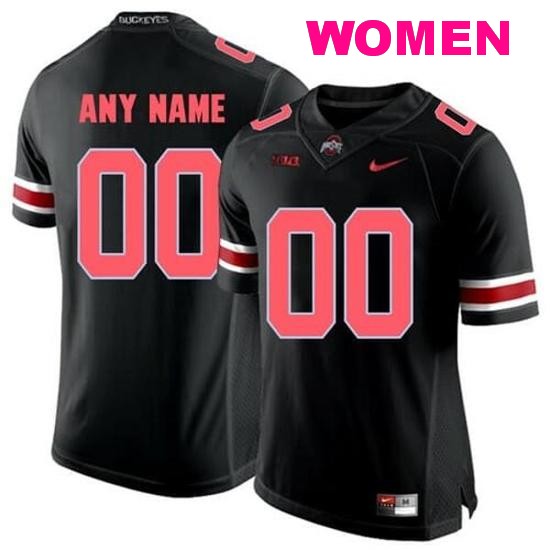 Women's Nike Custom Ohio State Buckeyes Jersey Name and Number NCAA Football Black