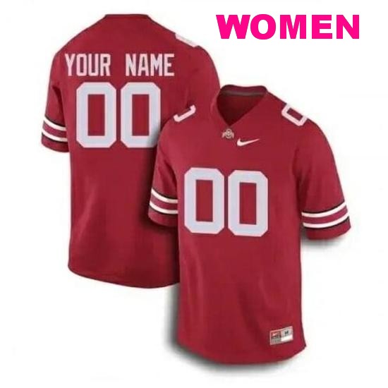 Women's Nike Personalized Ohio State Buckeyes Jersey Name Number Red Football