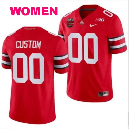 Women's Nike Custom Ohio State Buckeyes Jersey Name and Number Ohio Stadium Patch College Football Red